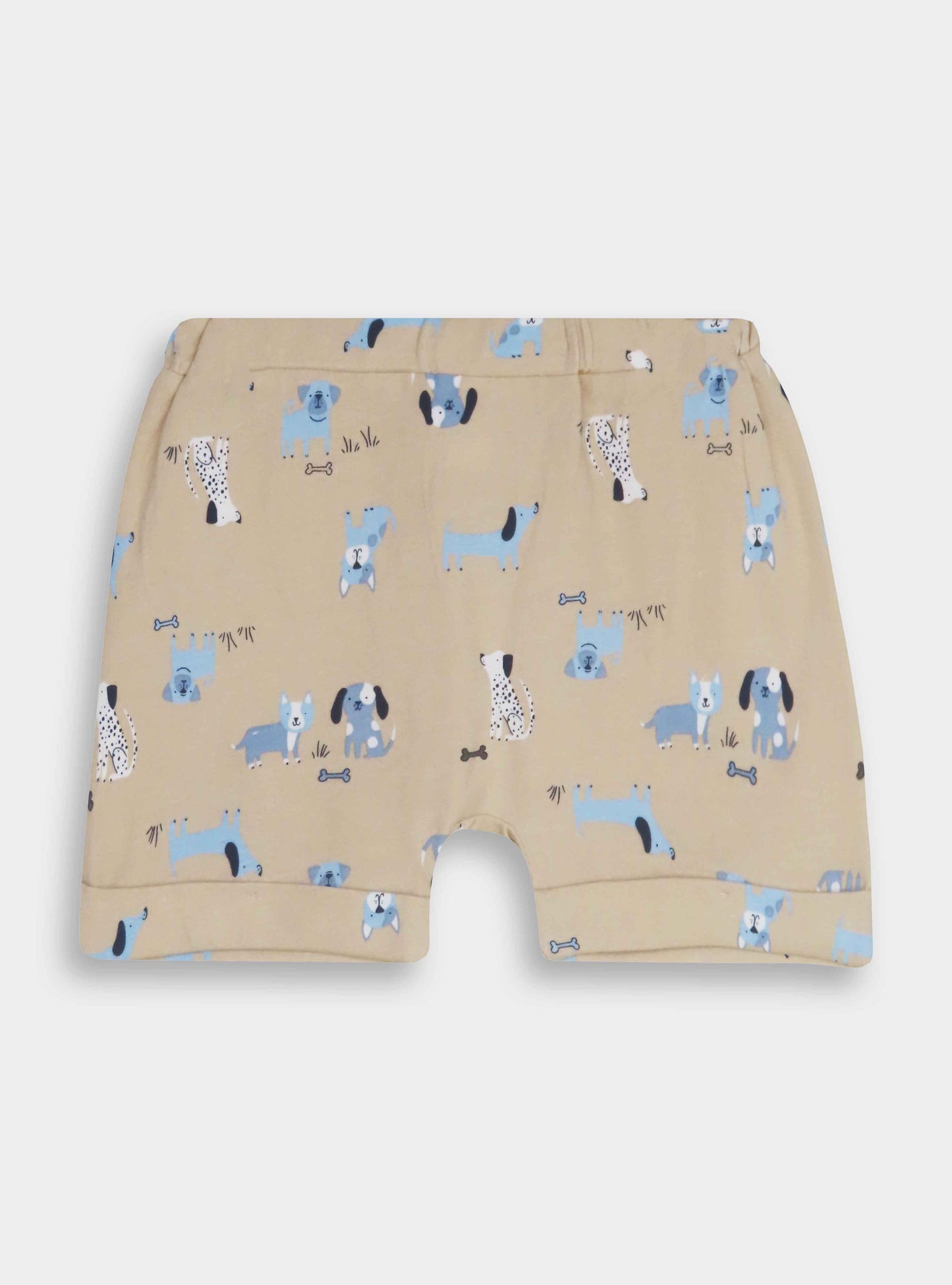 Baby Boys Beige AOP Knit Shorts