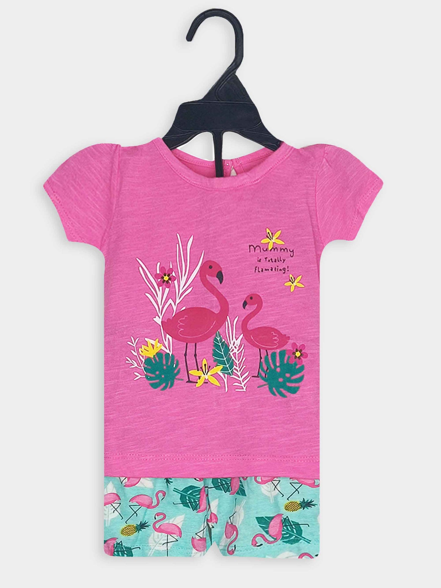 Baby Girls Printed Shorty Sets Hanger Pack
