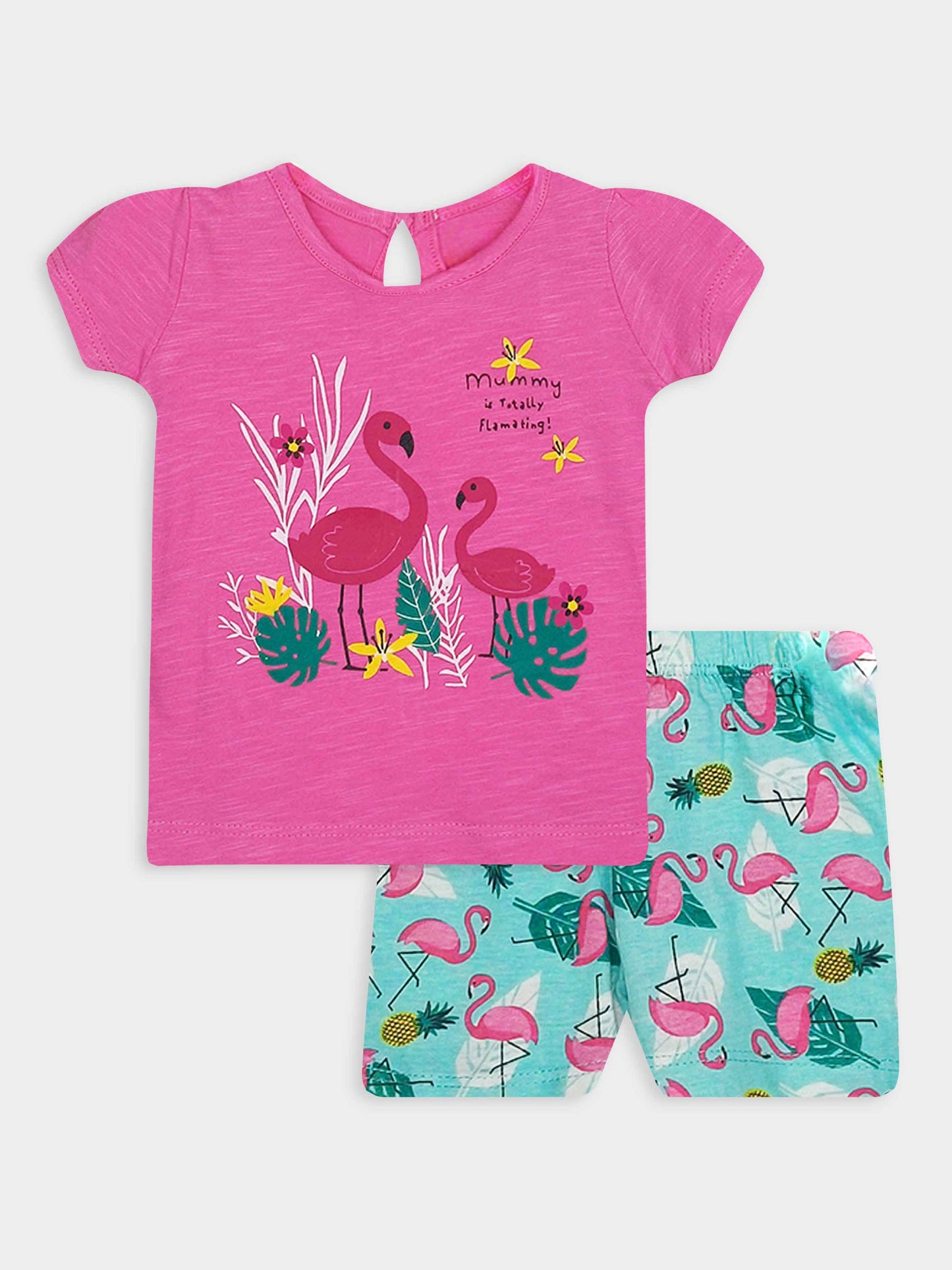 Baby Girls Printed Shorty Sets Hanger Pack
