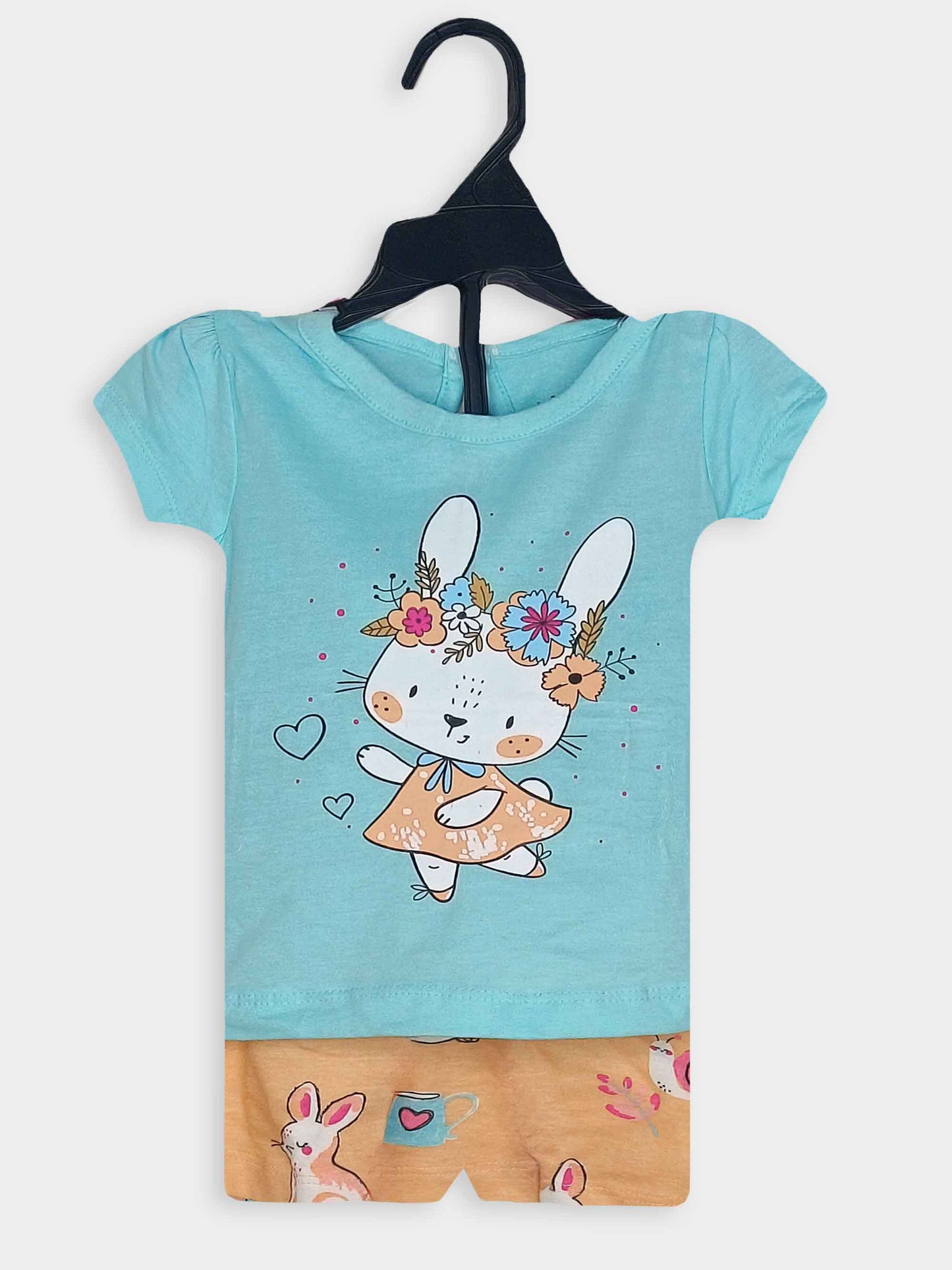 Baby Girls Printed Shorty Sets Hanger Pack