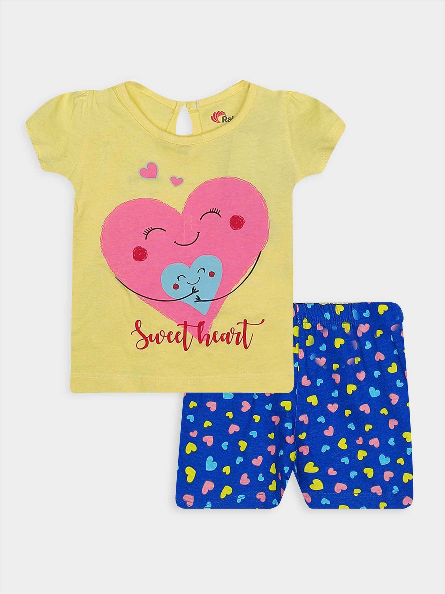 Baby Girls Printed Shorty Sets Hanger Pack