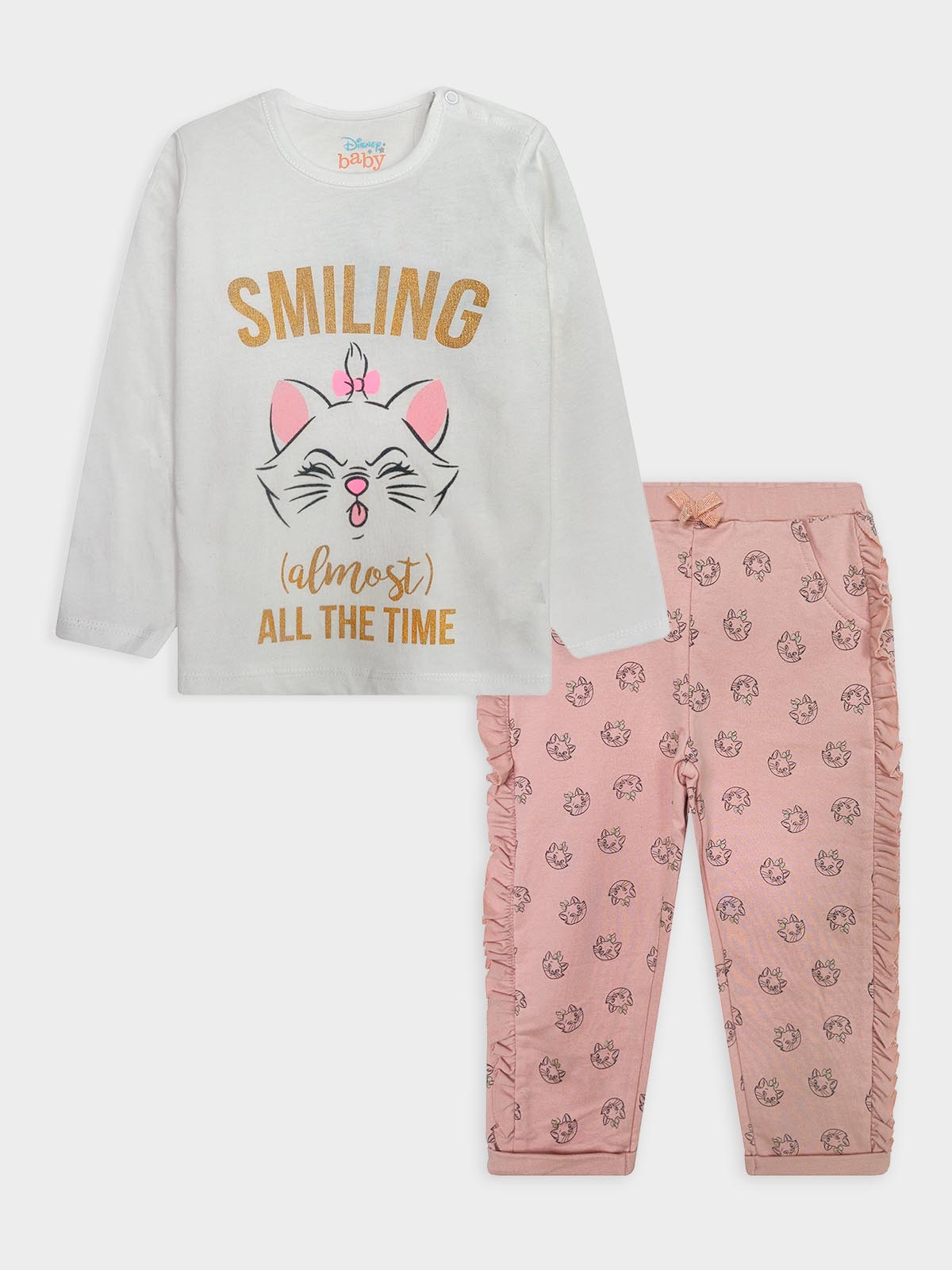 Baby Girls Printed Top n Jogger 2 Pc Set