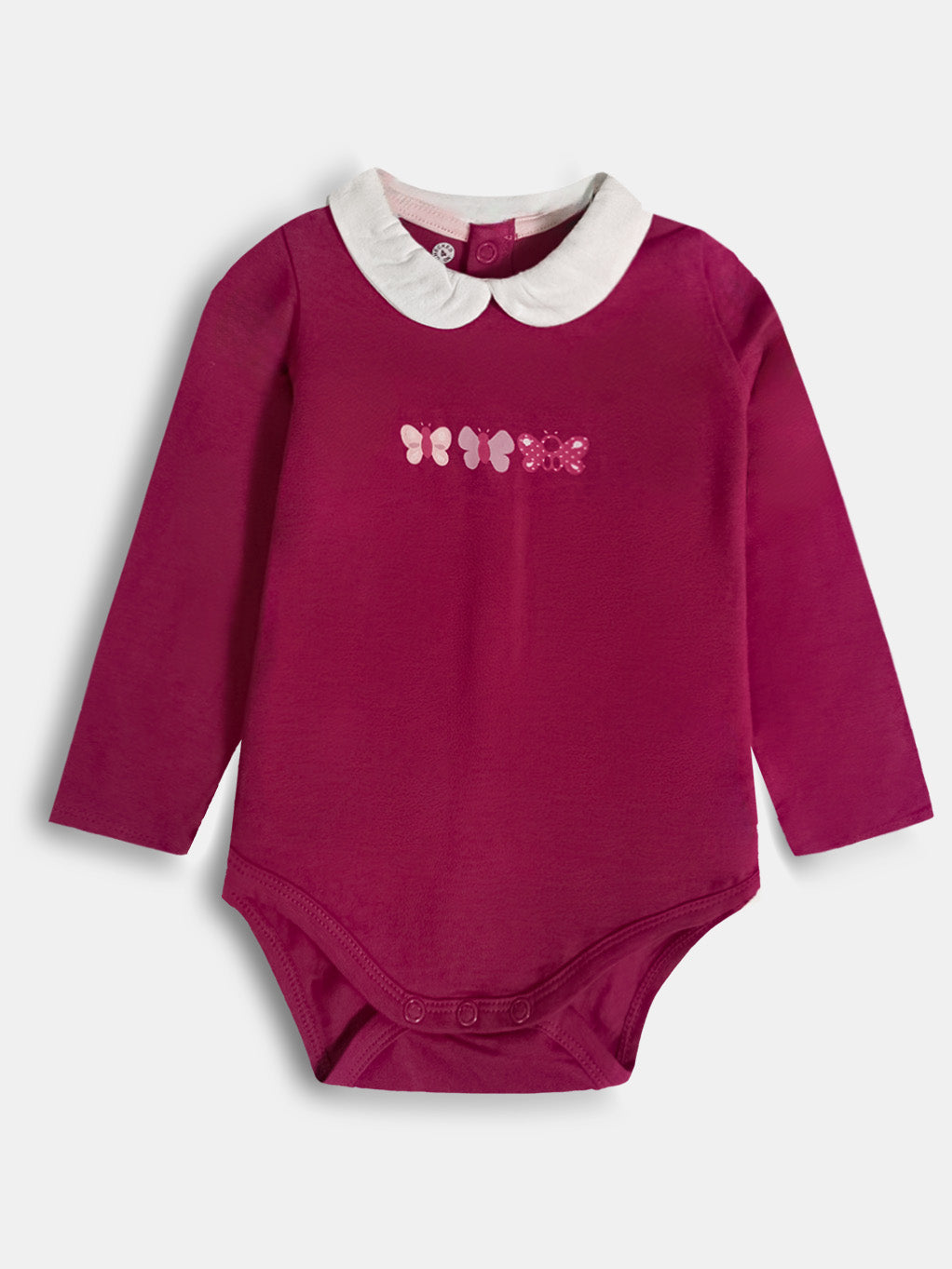 Baby Long Sleeve Burgundy Body Suit