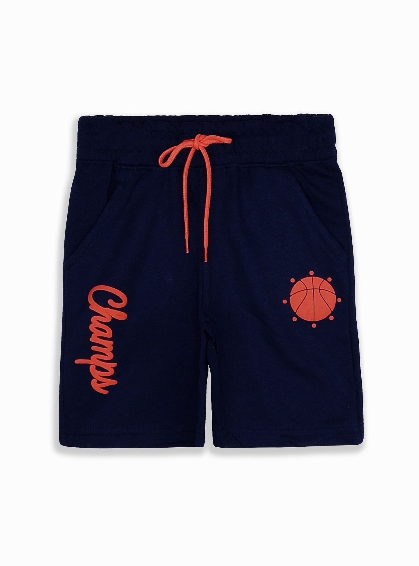 Boys Fleece Knit Navy Shorts