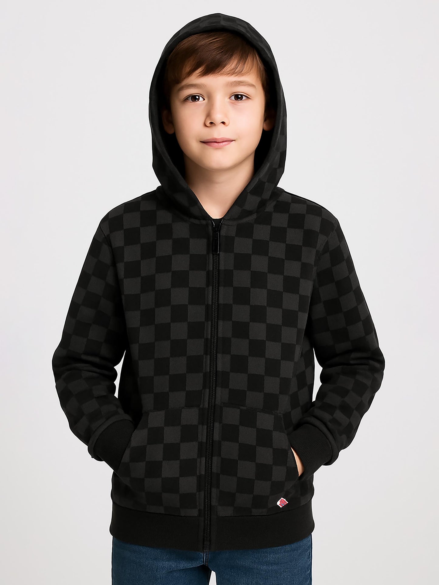 Boys Hooded Full Zipper Sweatshirt