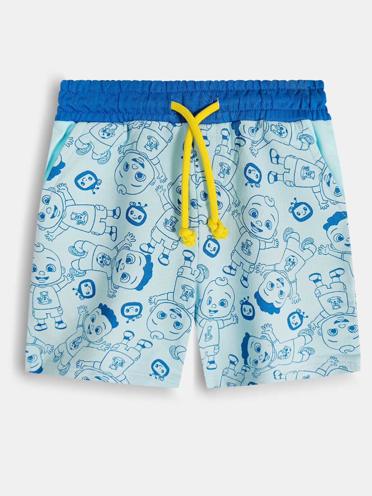 Boys French Terry Blue AOP Shorts