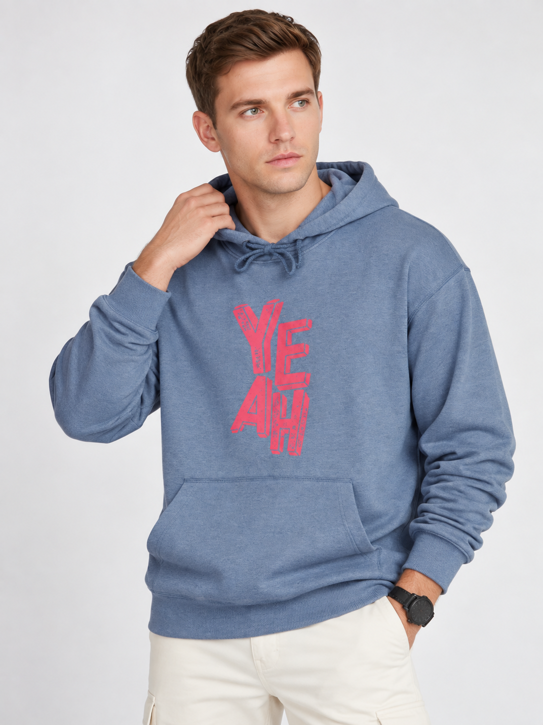 Mens Hooded Pullover Sweatshirt