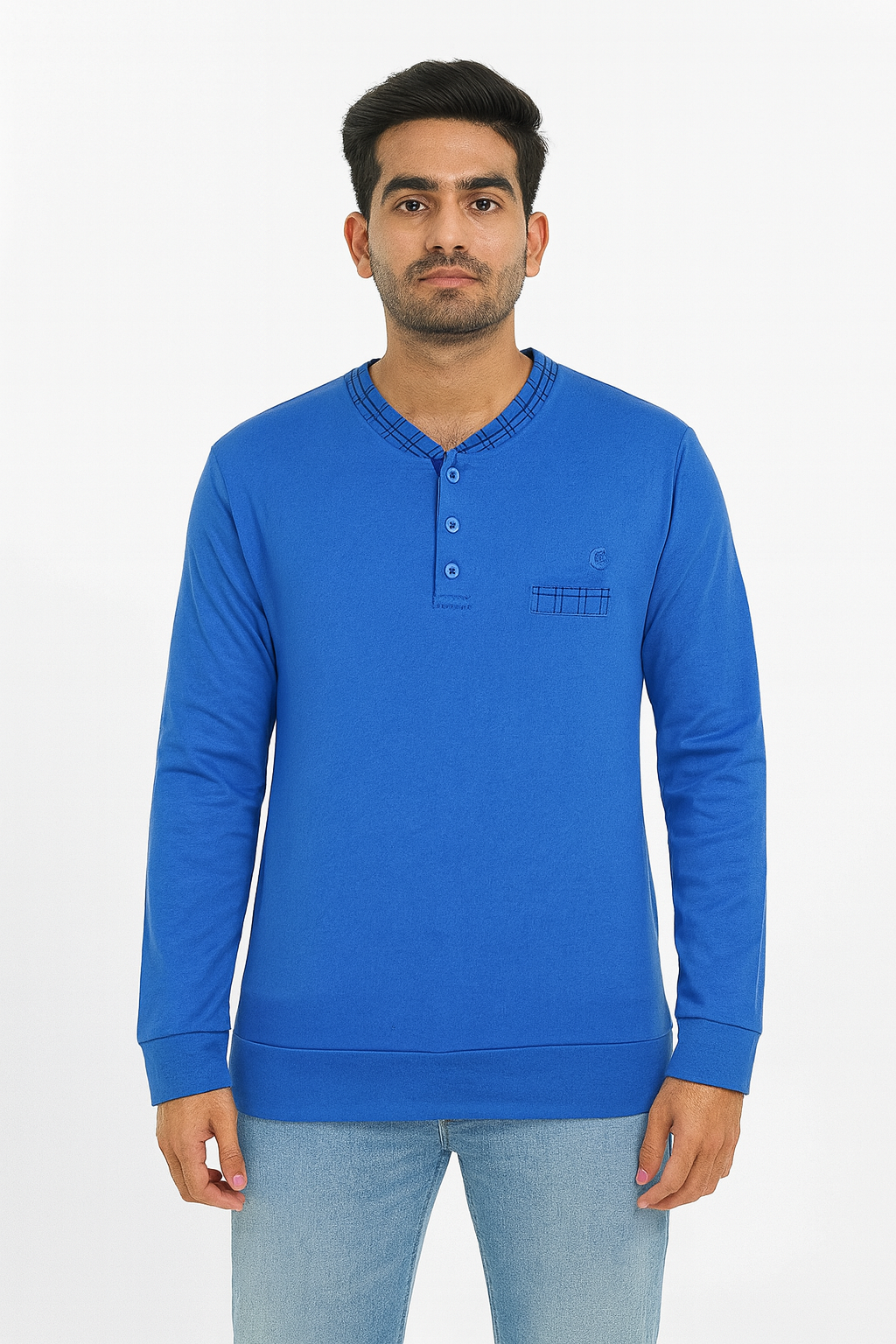 Mens's Long sleeve T shirt Blue
