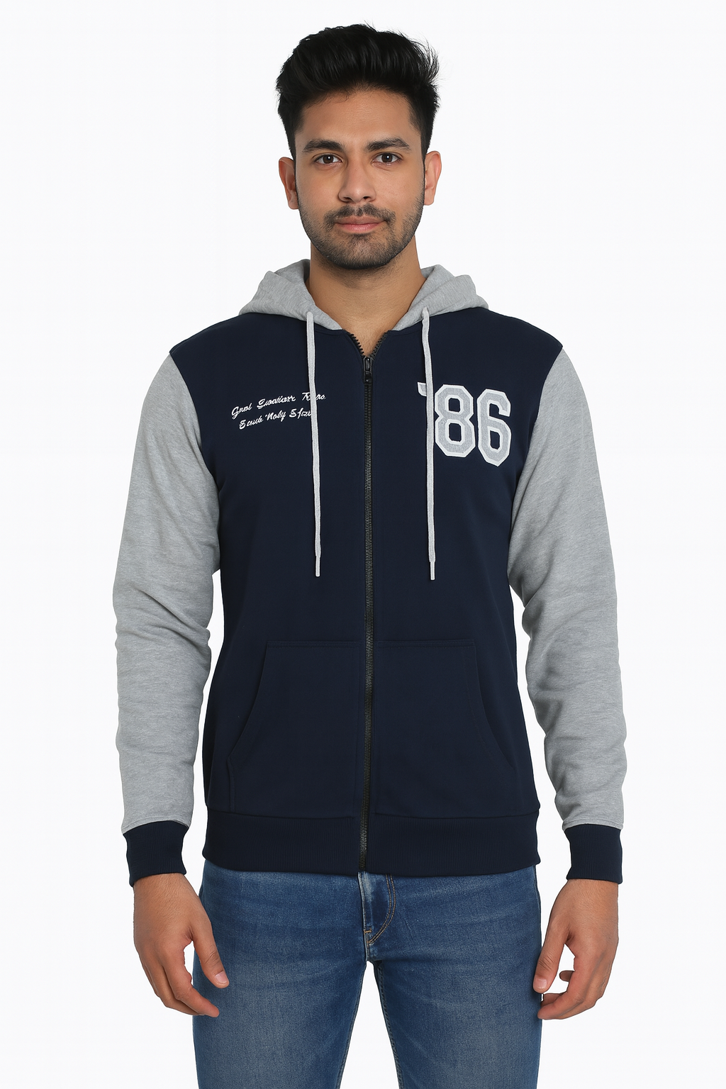 Mens Hooded Full Zipper Sweatshirt