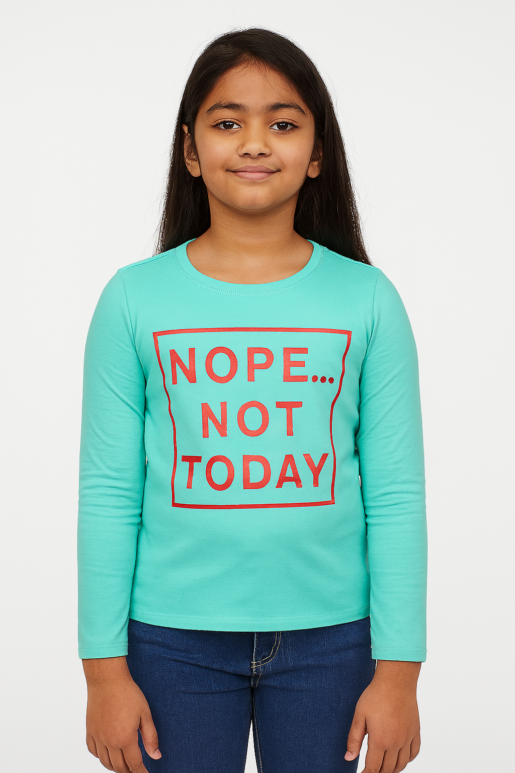 Girls Long Sleeve Printed T Shirt
