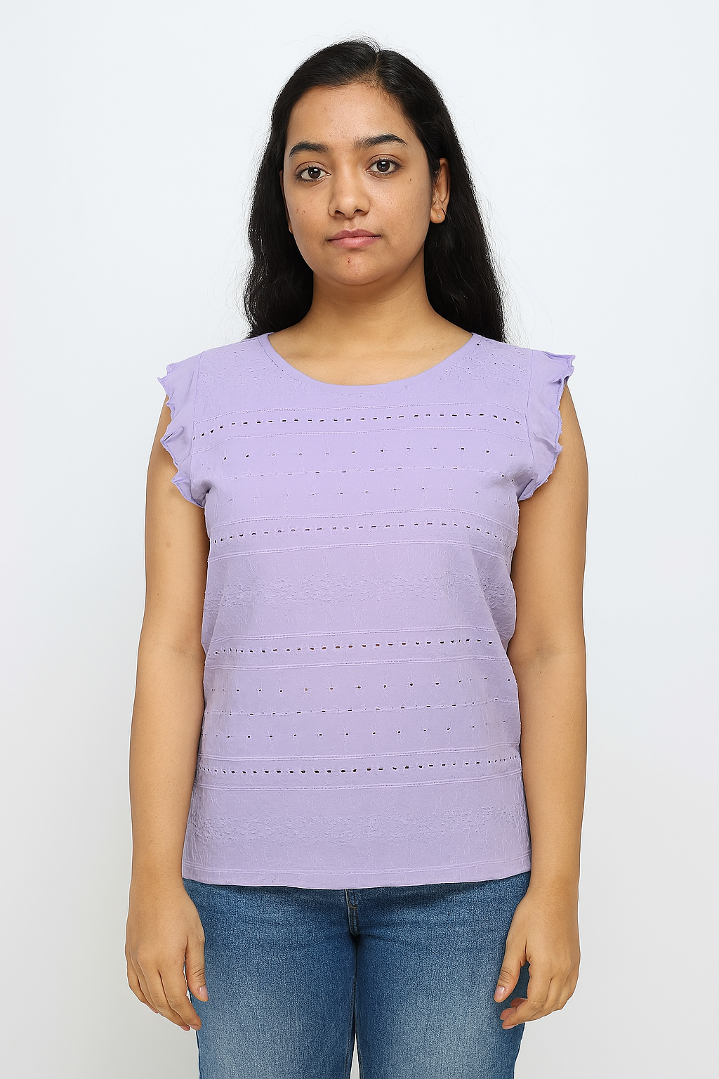Ladies Crochet Lilac Top