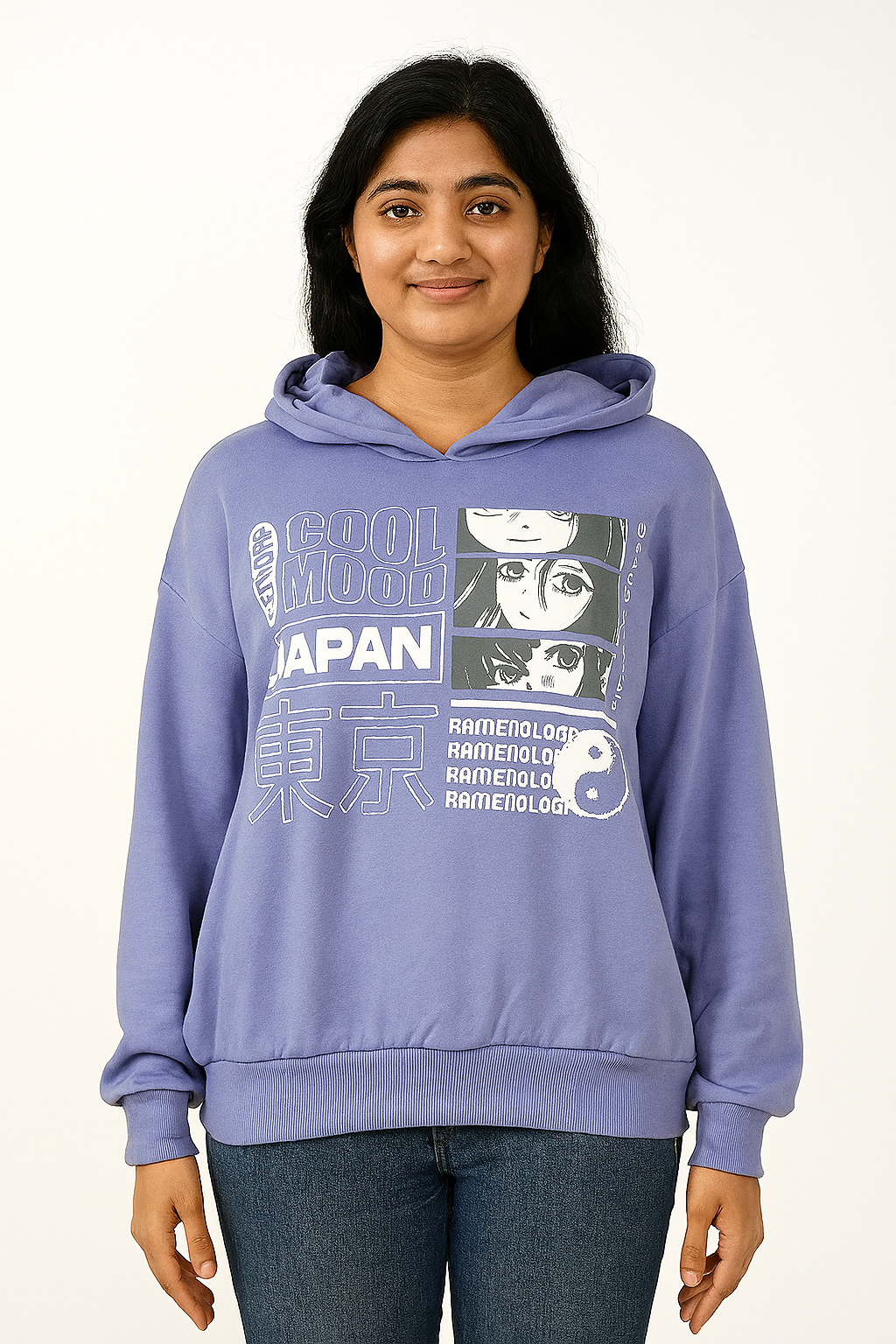 Ladies Hooded Pullover Sweatshirts | Lilac