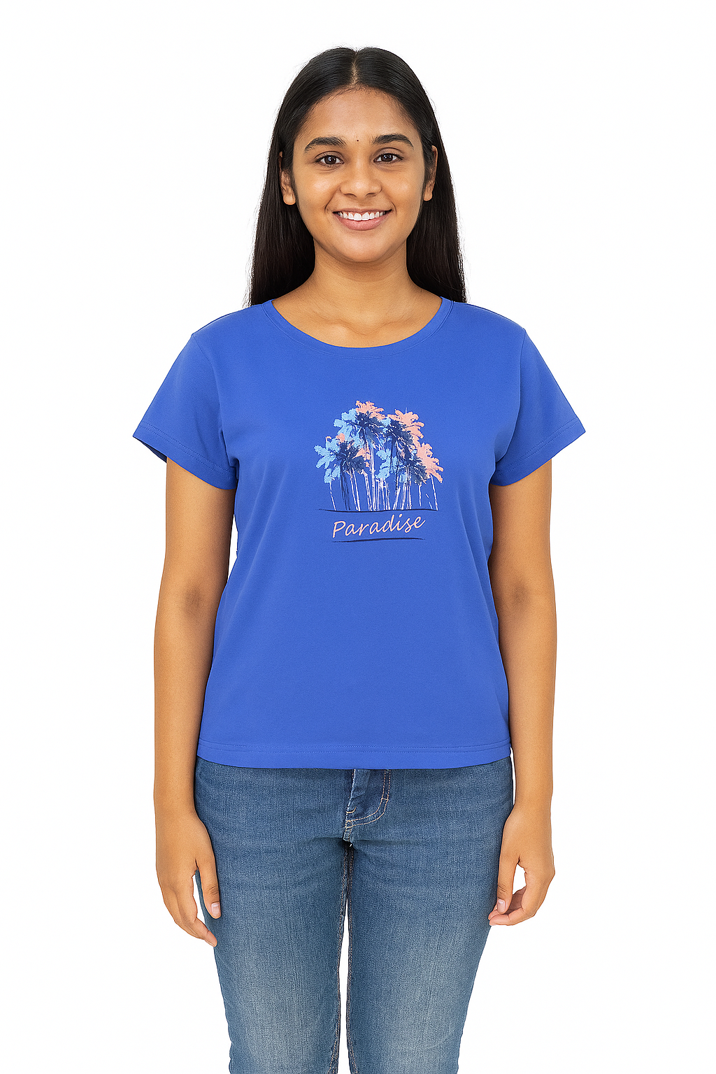 Ladies Printed Top | Blue