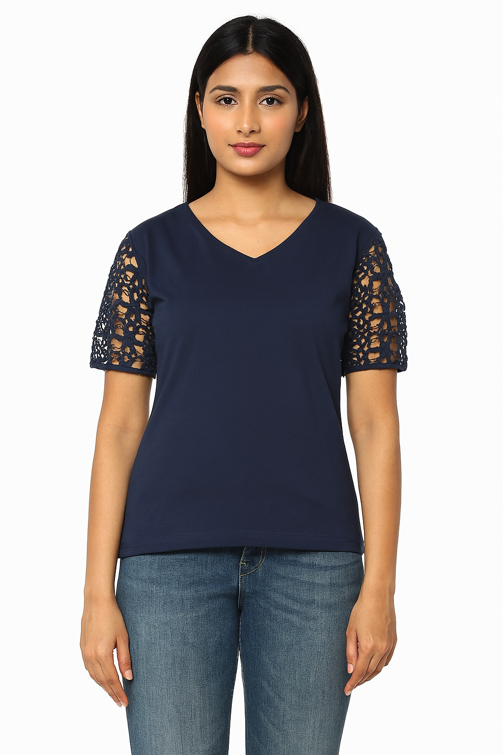 Ladies V Neck Crochet Top