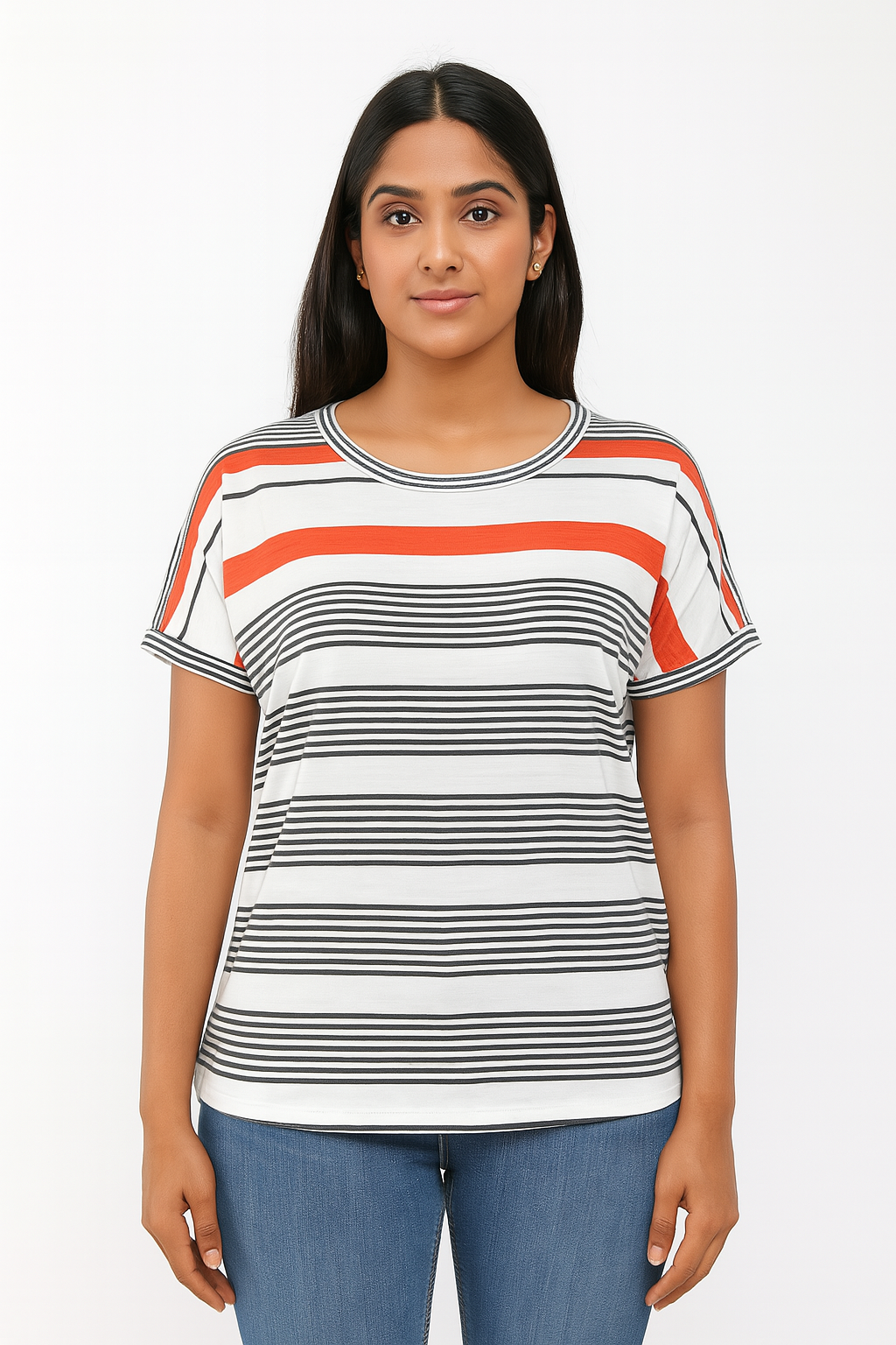Ladies Magyar Sleeve Printed Top