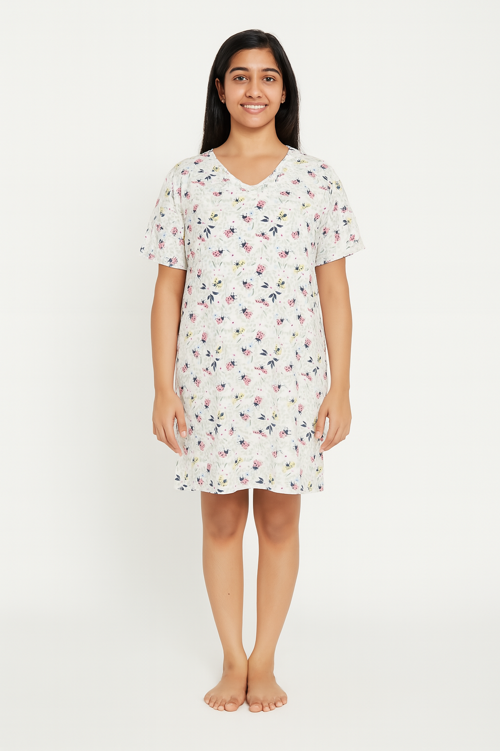 Ladies Printed Nightshirt Aop