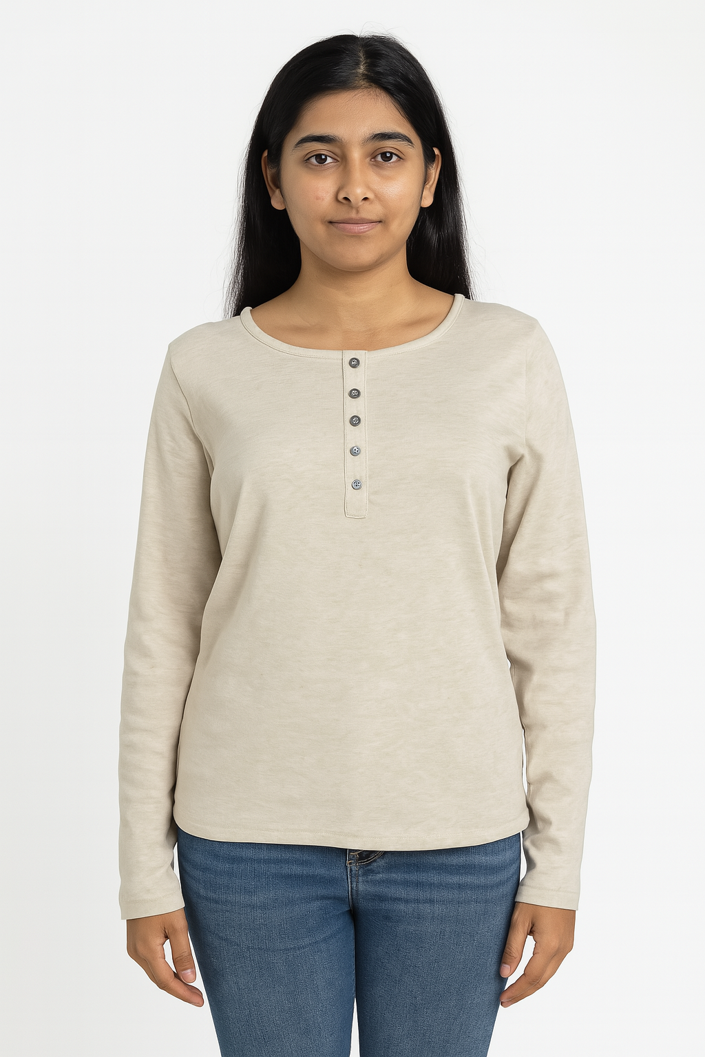 Ladies Long Sleeve Crochet Top