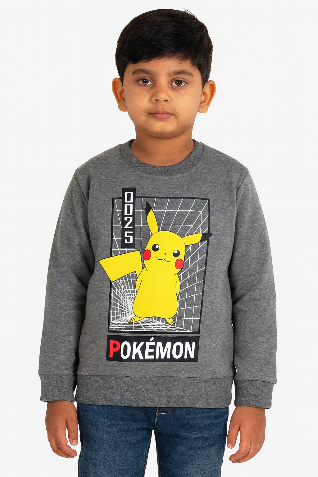 Boys Printed Crew Neck Pullover