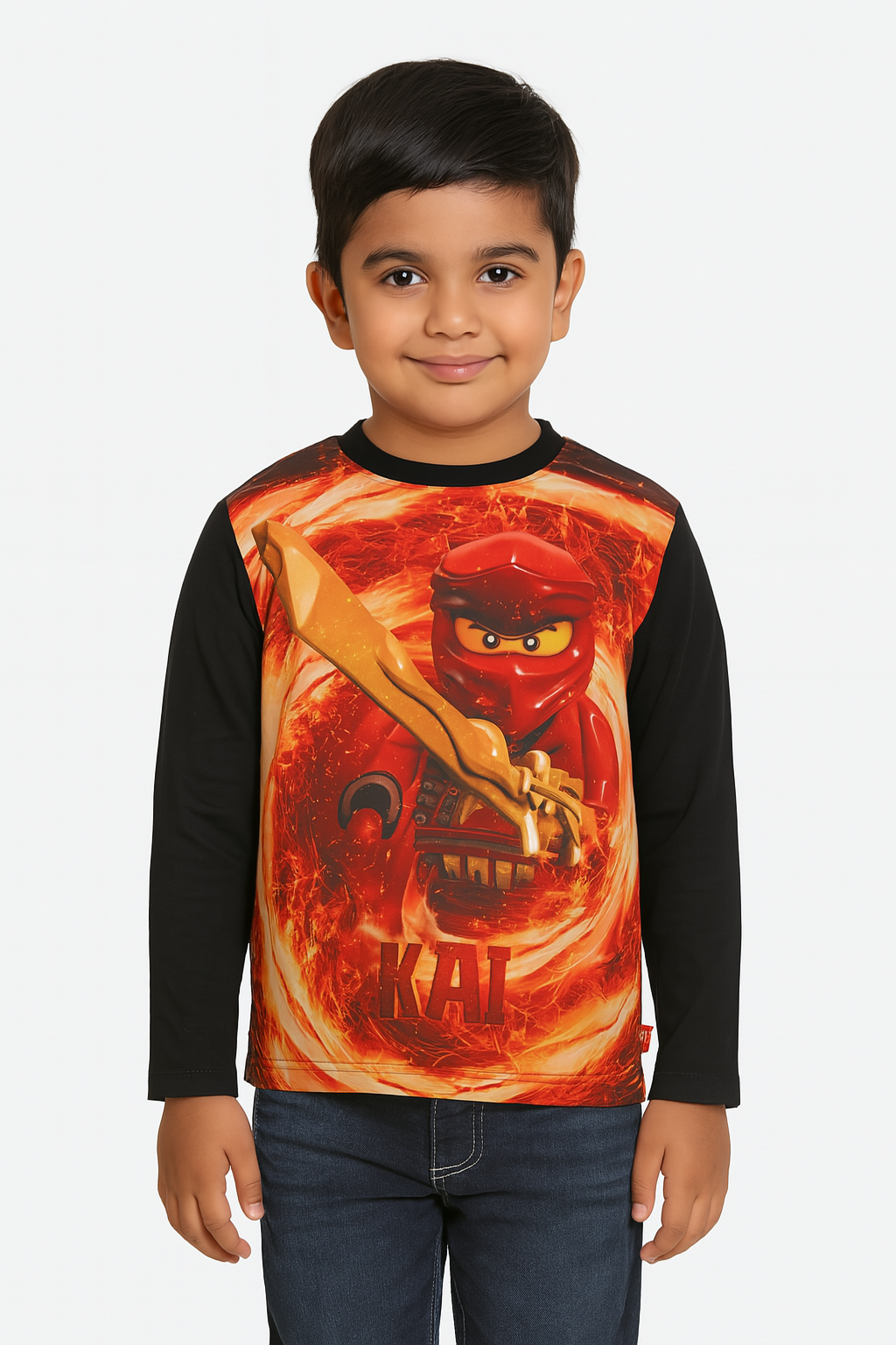 Boys Sublimation Printed T Shirt Black