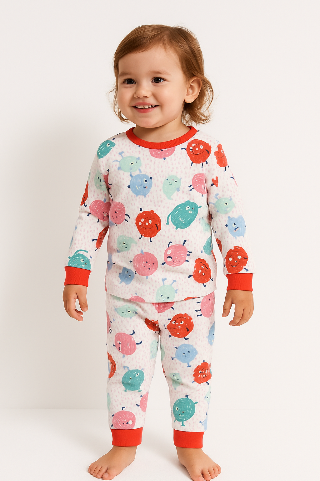 Girls Printed Pyjama Set