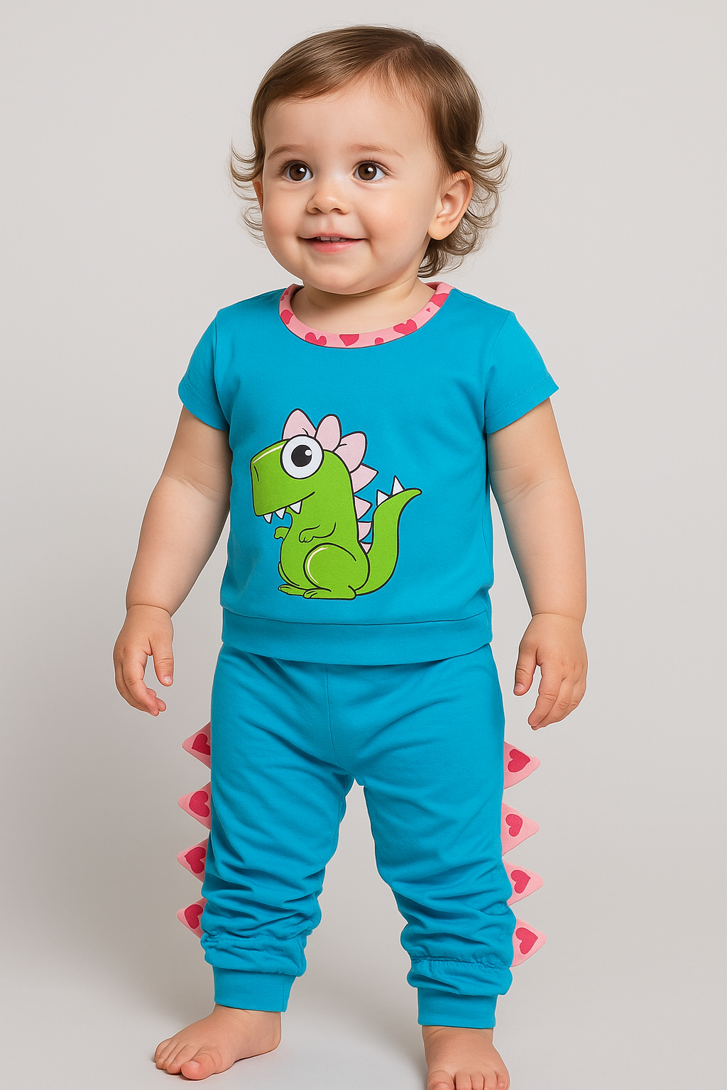 Q-Club Baby Girls Printed Pyjama Set