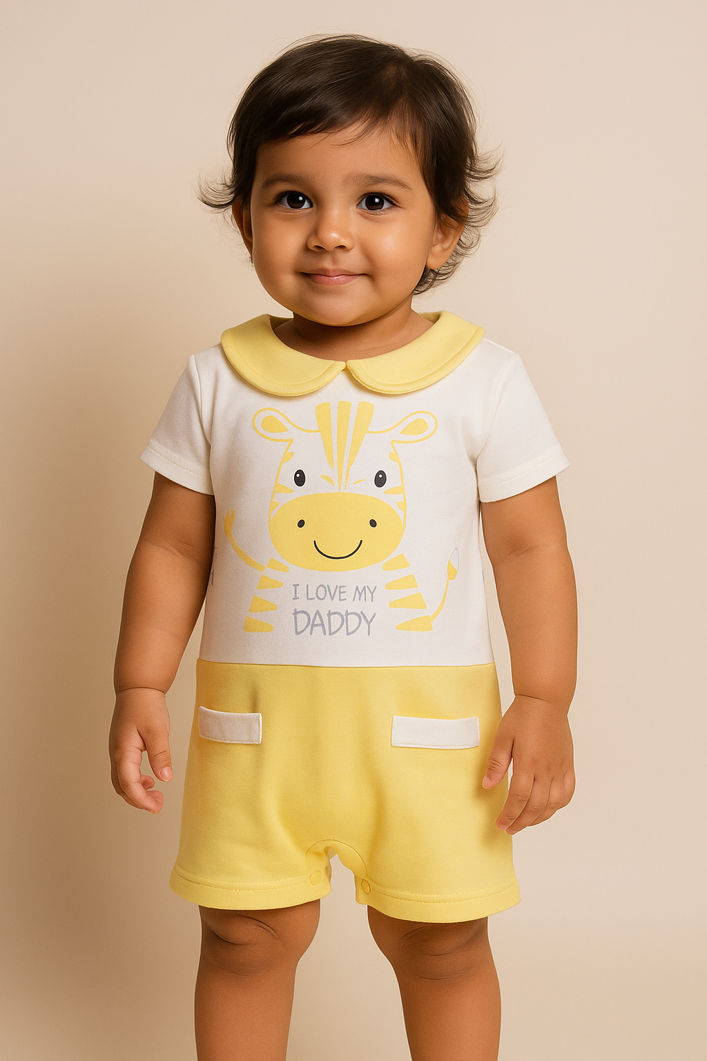 Baby Boys Playsuit White / Yellow