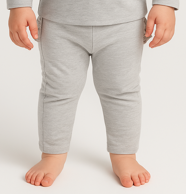 BABY GIRLS LEGGING WITH RUFFLE TRIMS