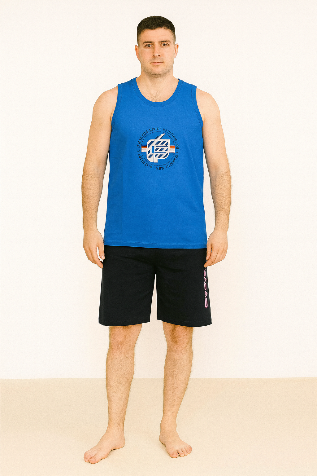 Mens Sleeveless Shorty Set Assorted