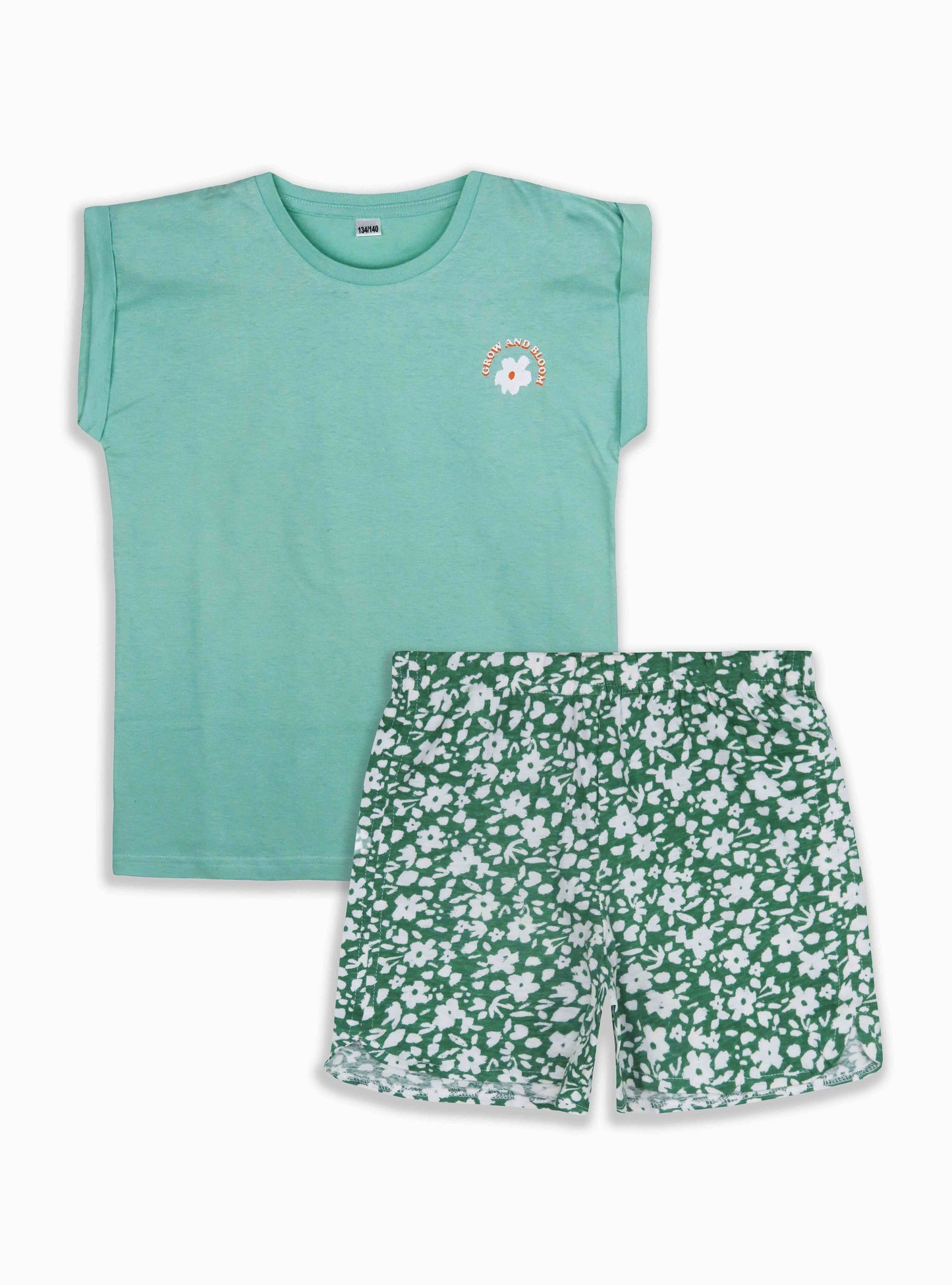 Girls Printed Shorty Pyjama Sets