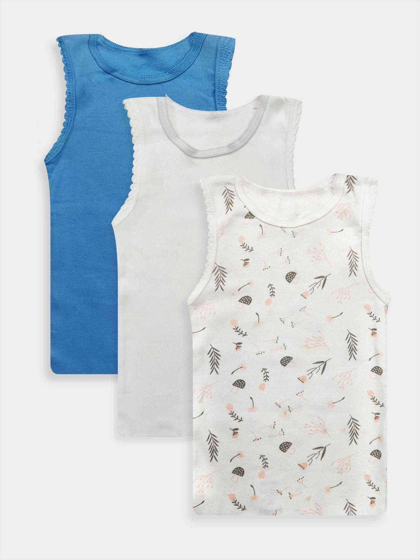 Baby Girls 3 Pc Pack Vests