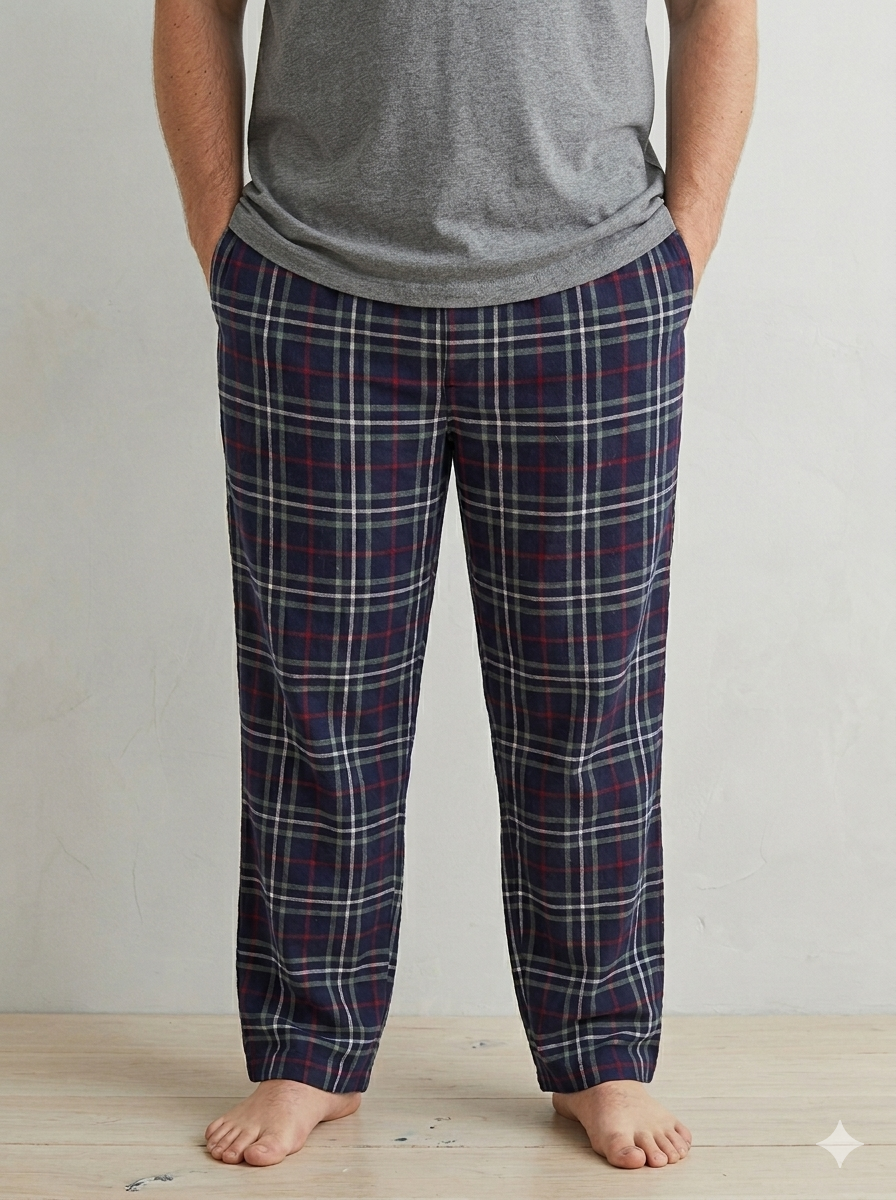 Mens Woven Flannel Pants