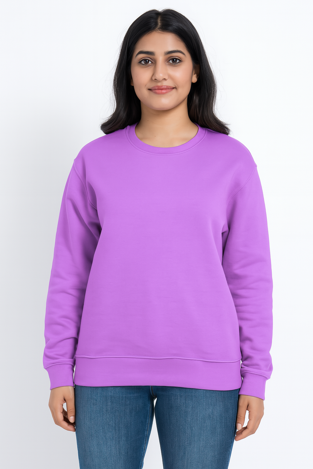 Ladies Lilac Pullover Sweatshirt
