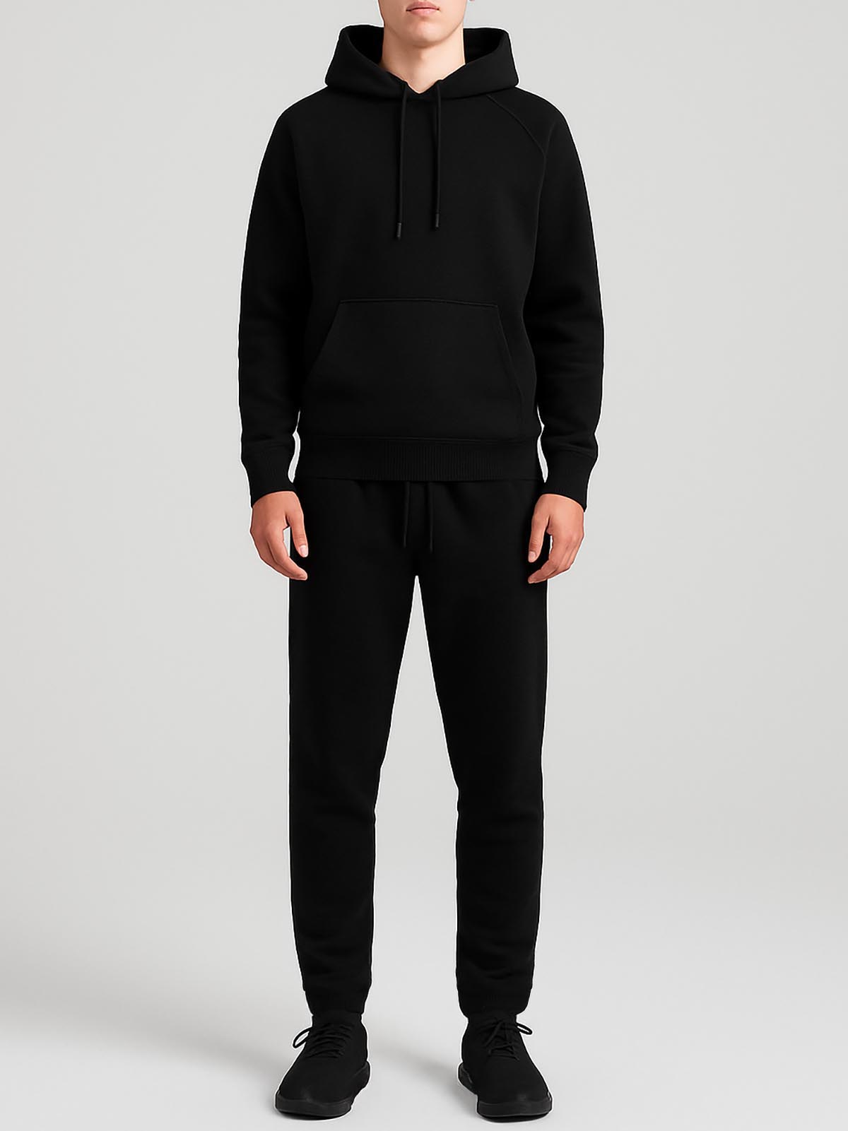 Men's French Terry Black Jogging Set