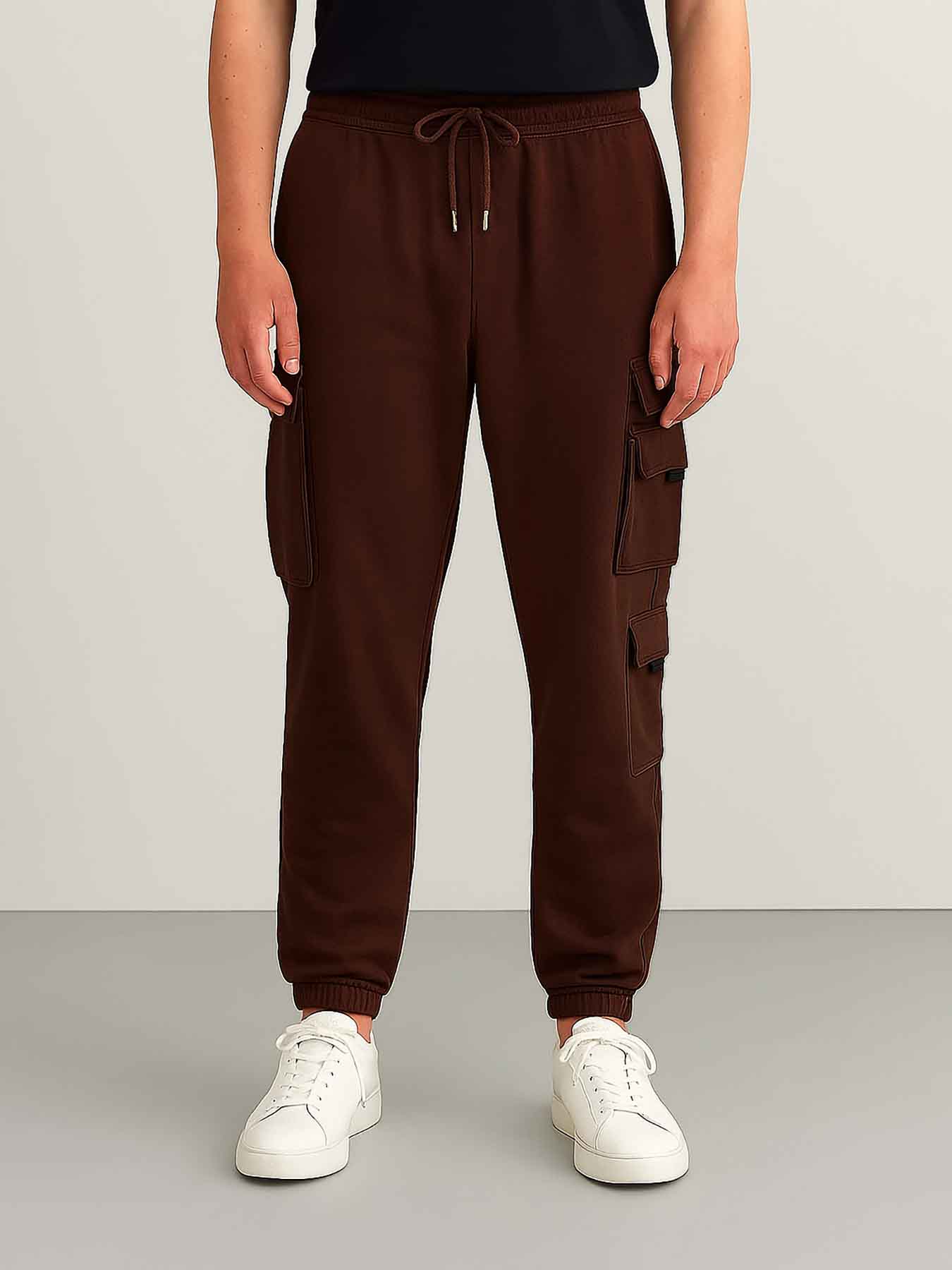 Men's Knit Fleece Cargo Joggers