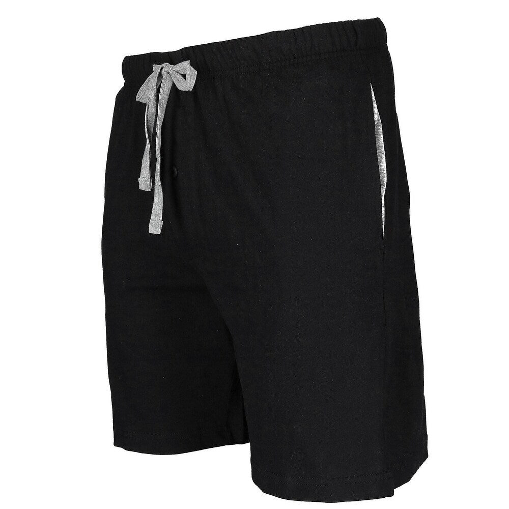 Mens Knit Sleep Shorts Black