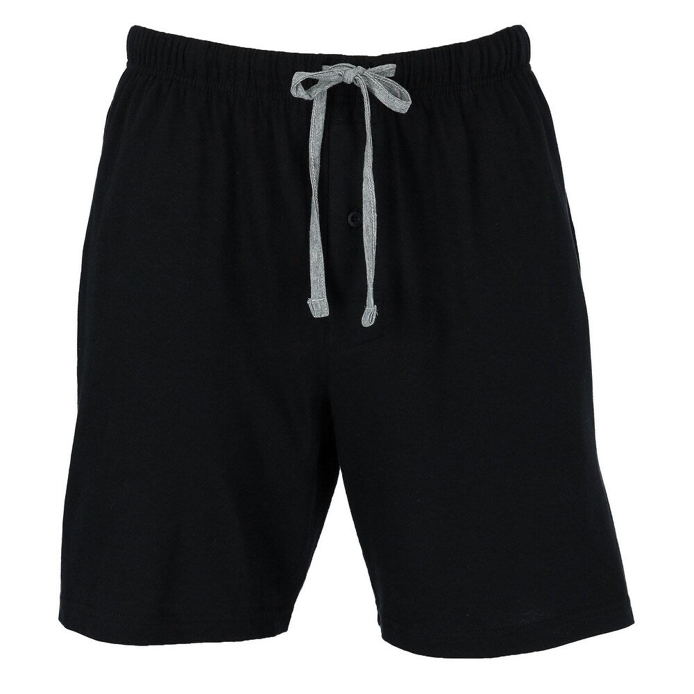 Mens Knit Sleep Shorts Black