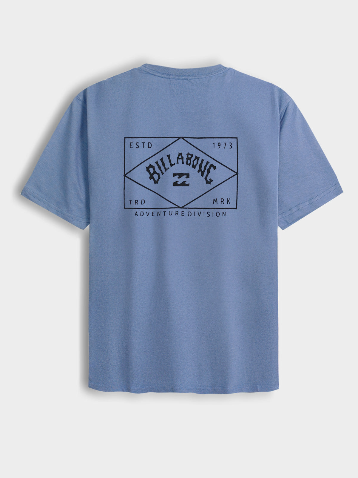 Mens Printed Mid Blue T-Shirt