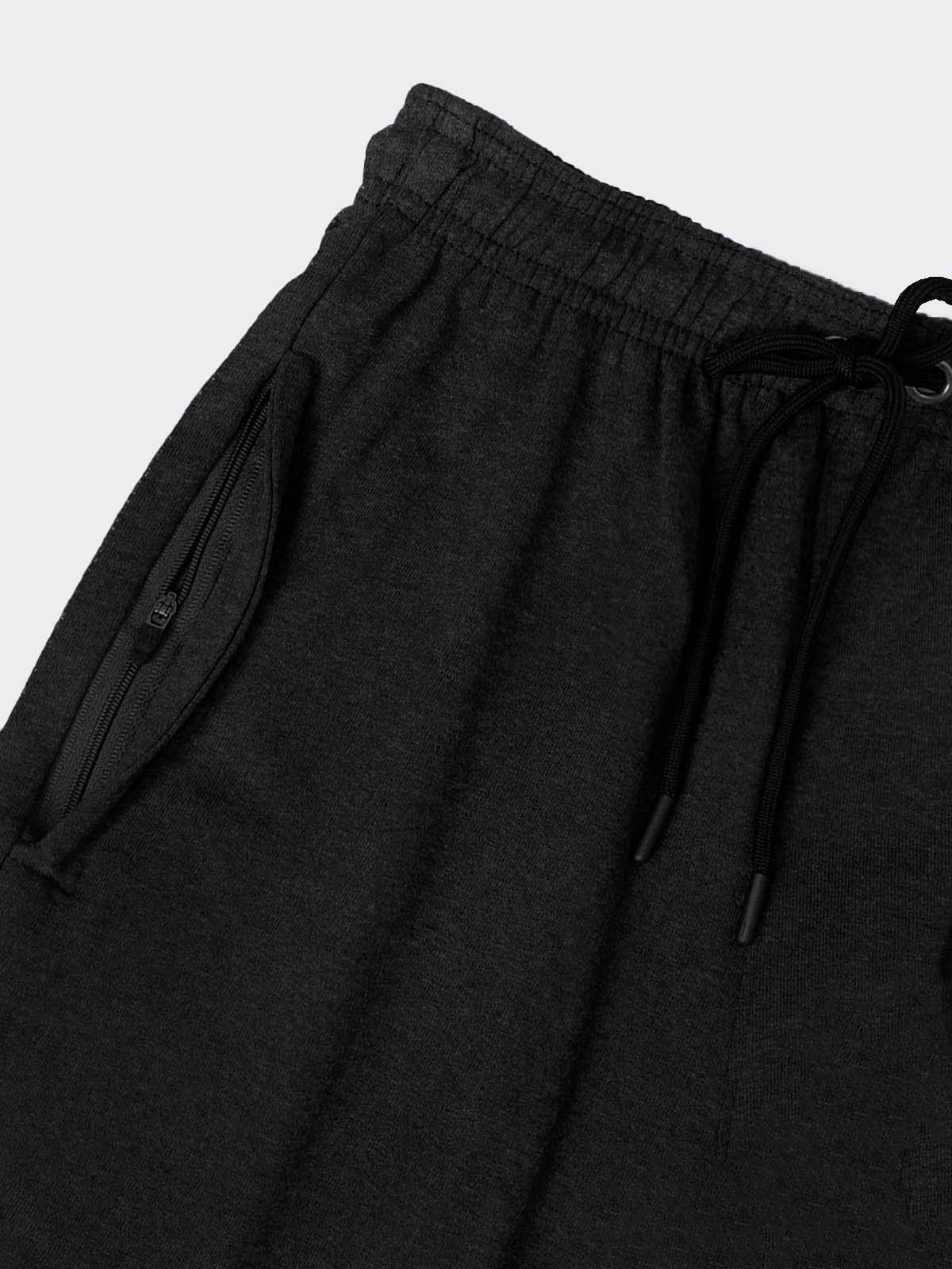 Mens French Terry Charcoal Melange Track Pant