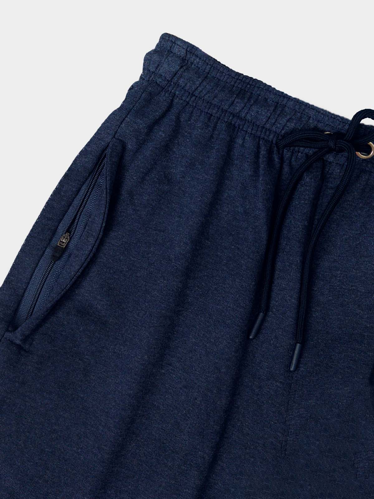 Mens French Terry Navy Melange Track Pant