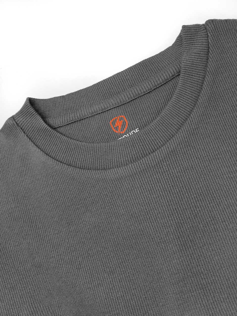 Mens Ribbed Crew Neck Pullover