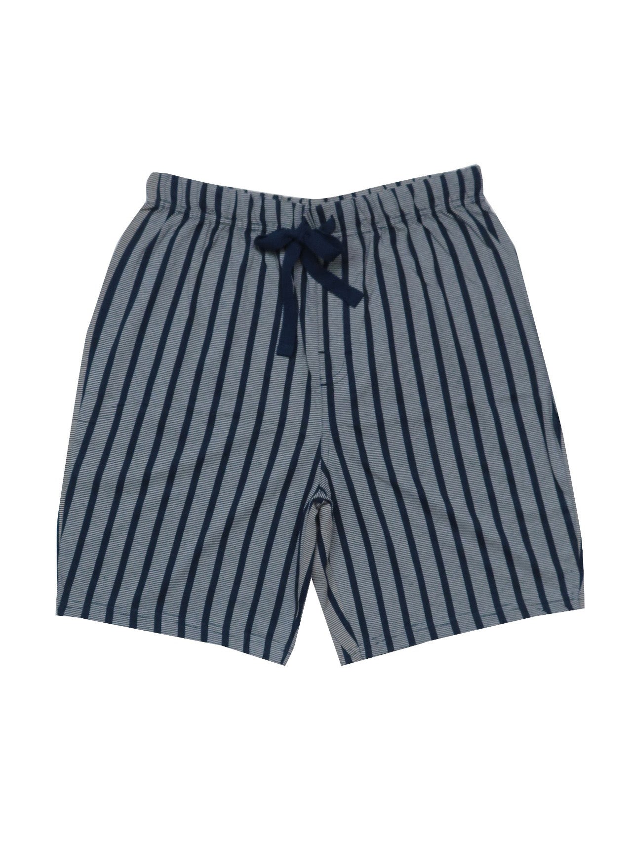 Mens Loungewear Shorts Grey Striped And Navy Aop