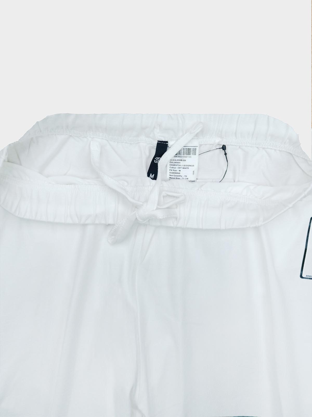 Ladies Slim Fit Ankle Legging White