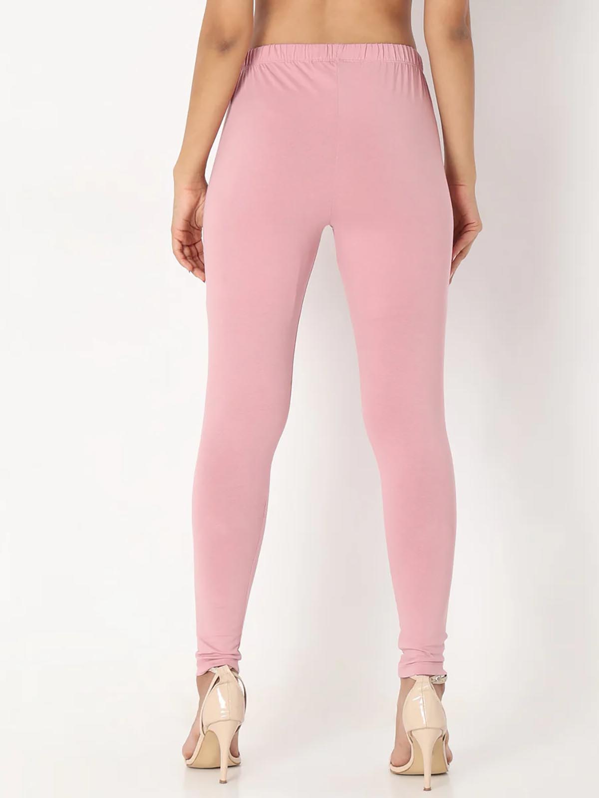 Ladies Slim Fit Ankle Legging Pink