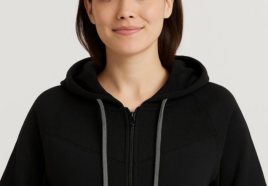 Ladies Hooded Full Zipper Sweatshirt