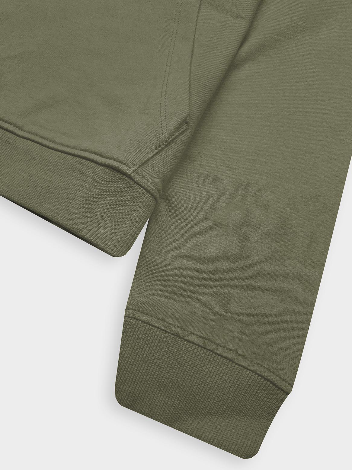 Ladies Fleece Pullover Olive Sweatshirt