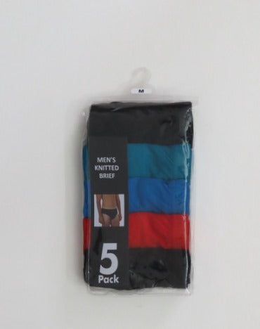 Mens Sretch 5 Pack Briefs Assorted