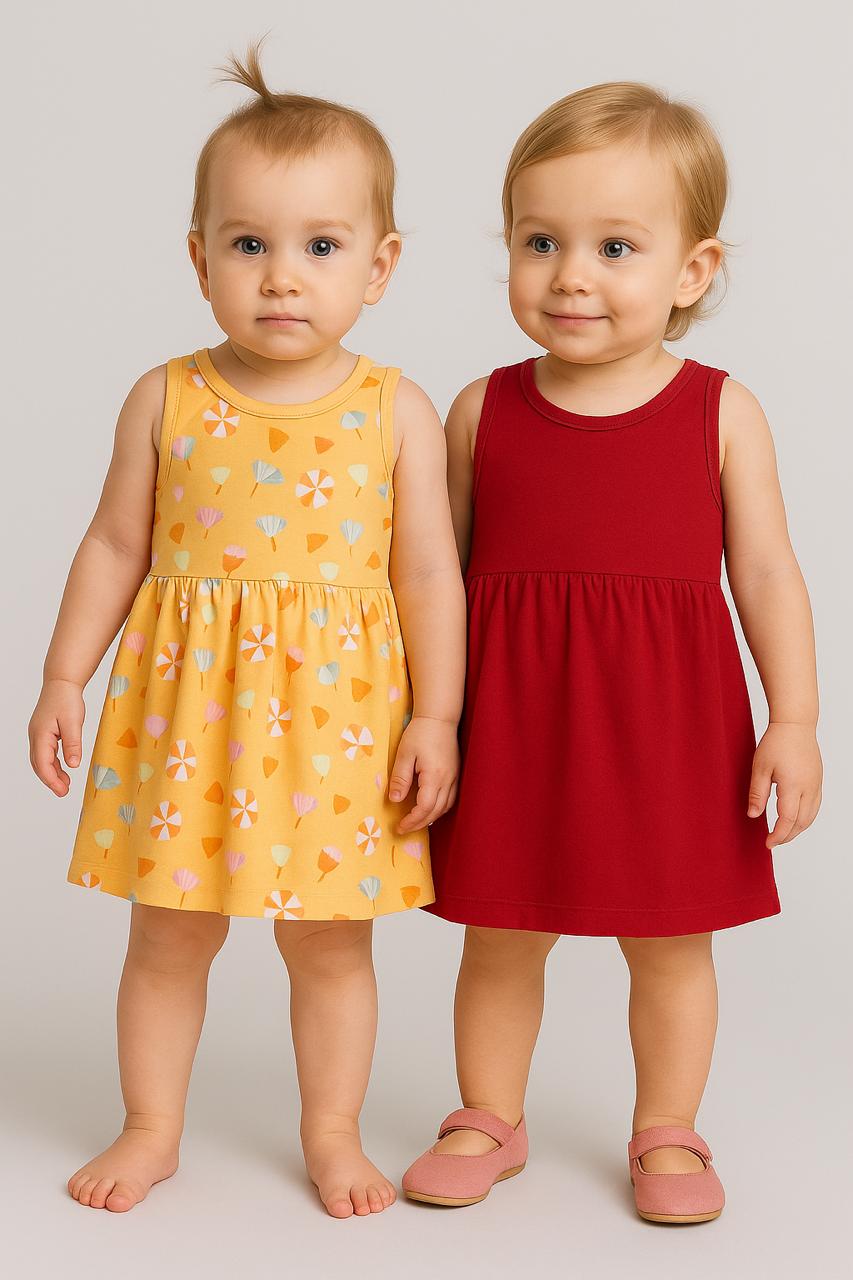 2 Baby Girls Frock Combo