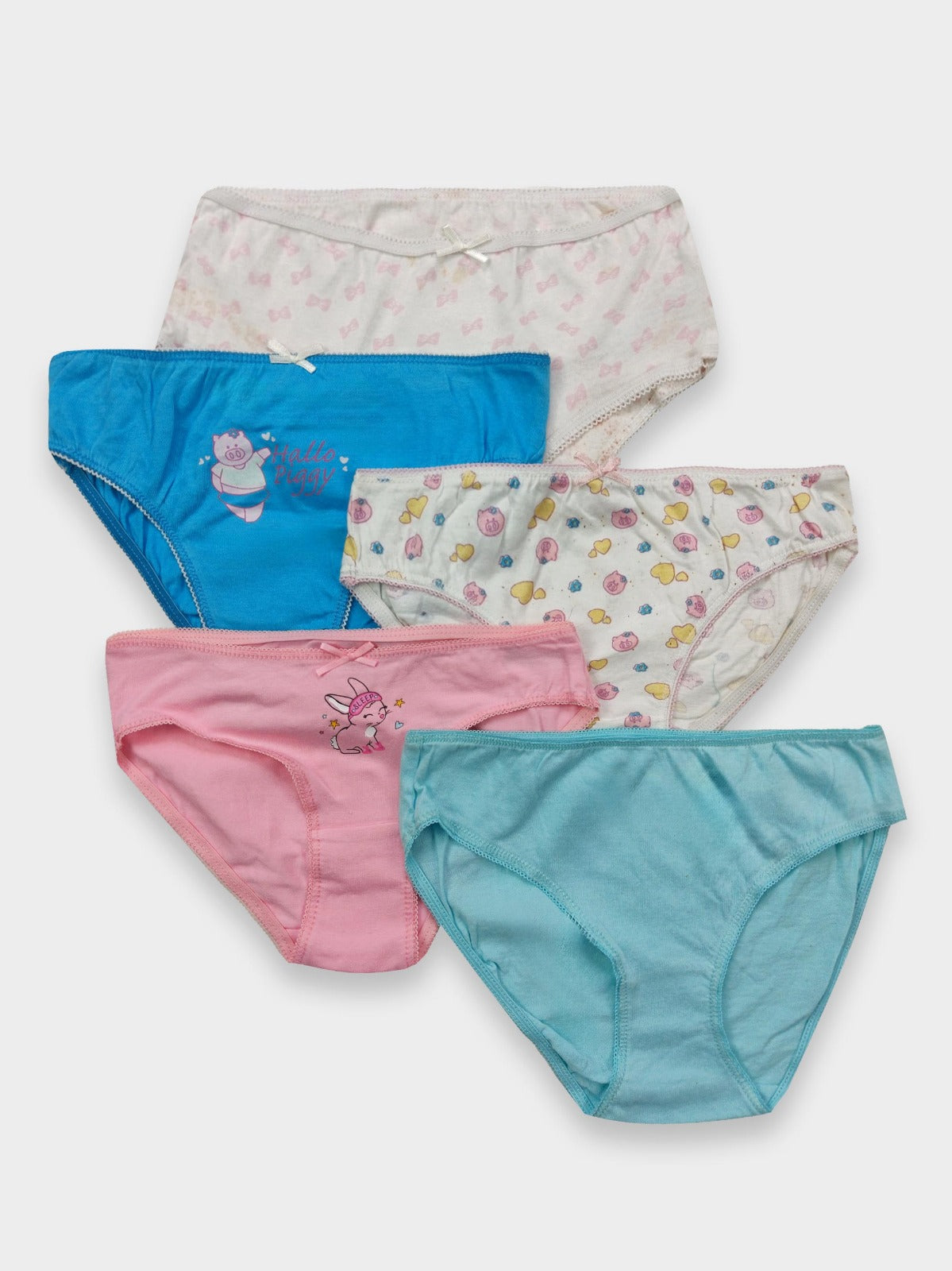 Girls Printed Assorted 5 Pack Briefs