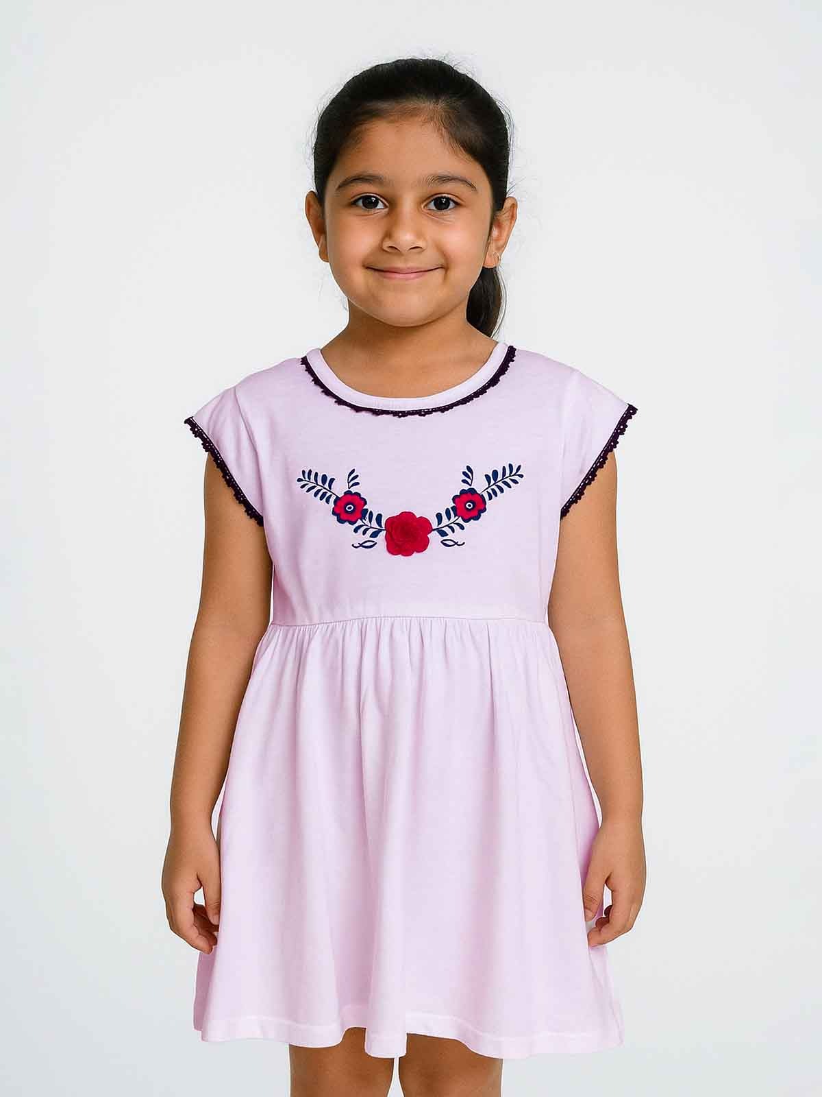 Girls Printed Knit Dress