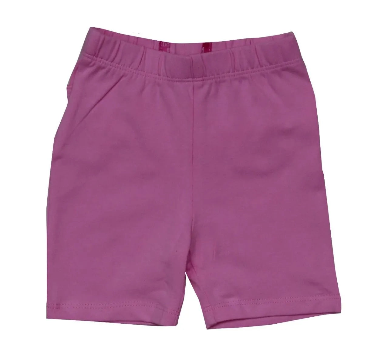 Baby Girls Knit Shorts With Frill Trims Pink Solid